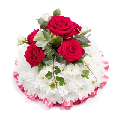 Red and White Padded Posy